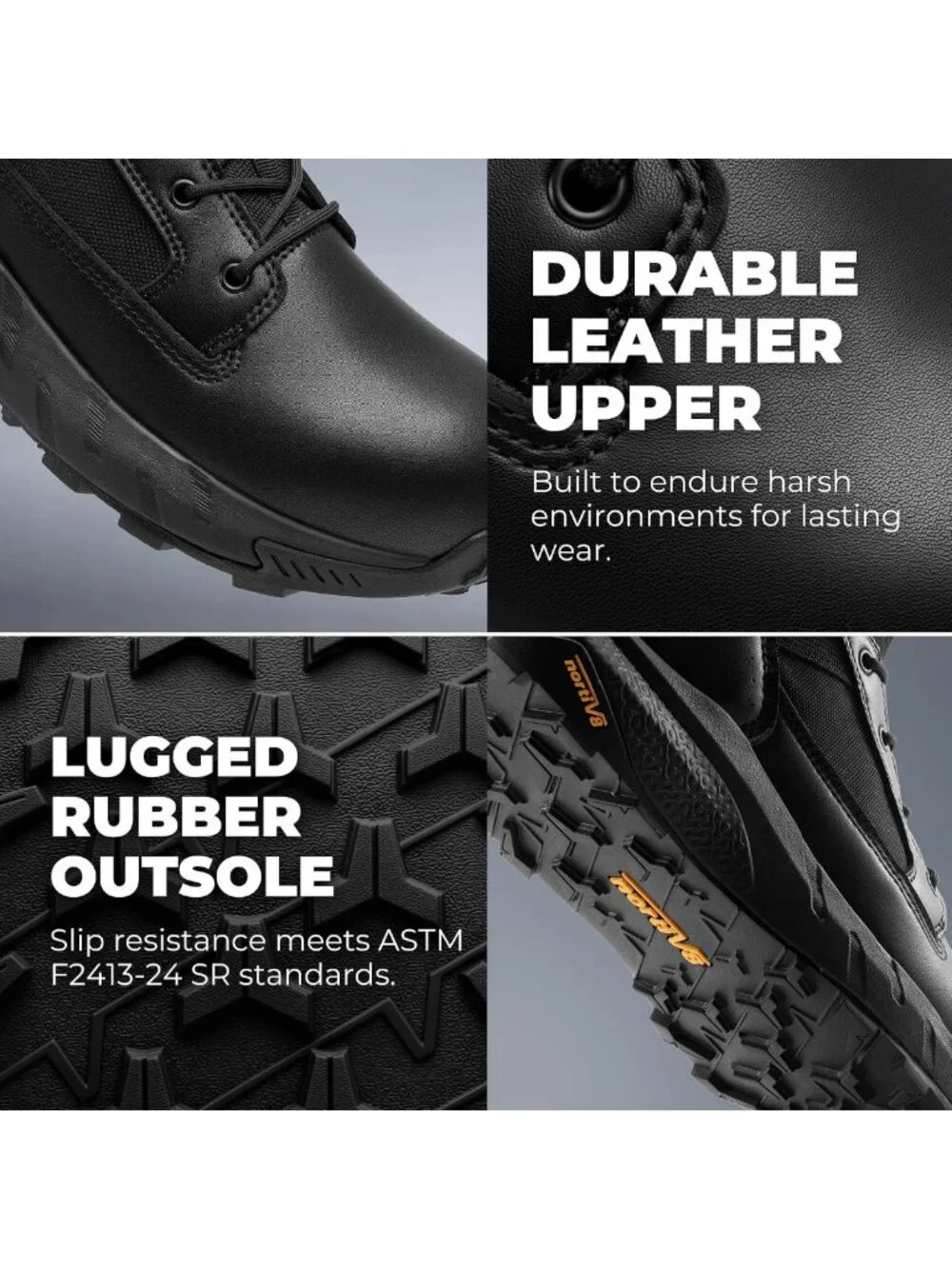 Men's Composite Toe Work Boots with Side Zipper | Durable Safety Footwear